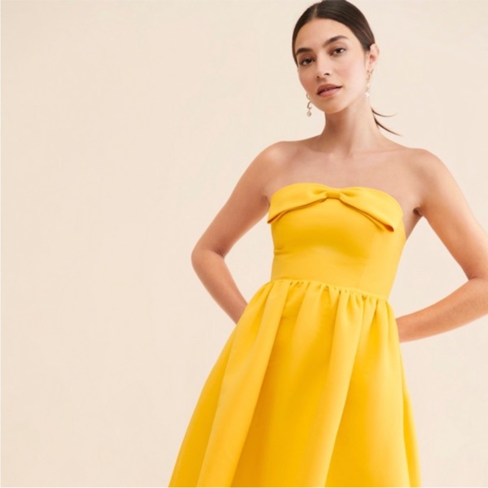 Sachin & Babi Blaine Strapless Bow Midi Dress